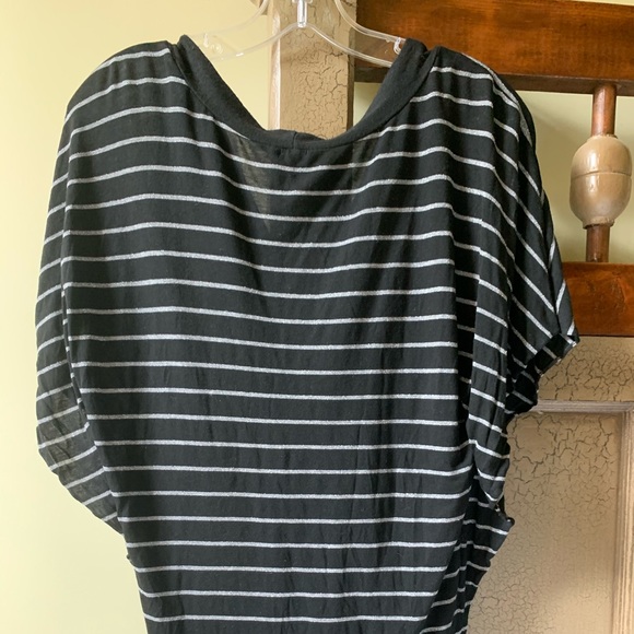 Splendid black tee with silver glitter stripes - Picture 3 of 5